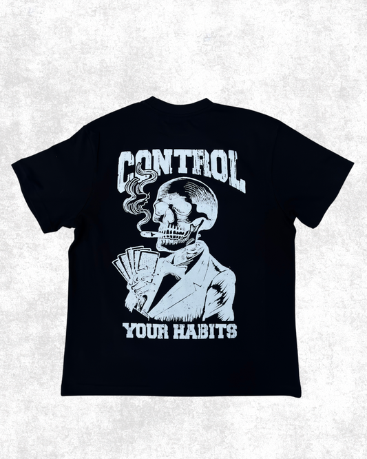 BLACK SKLTN TEE